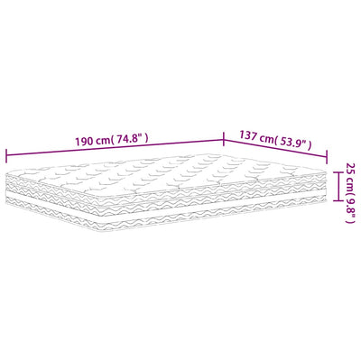 Pocket Spring Mattress Medium 137x190 cm Payday Deals
