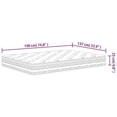 Pocket Spring Mattress Medium 137x190 cm Payday Deals