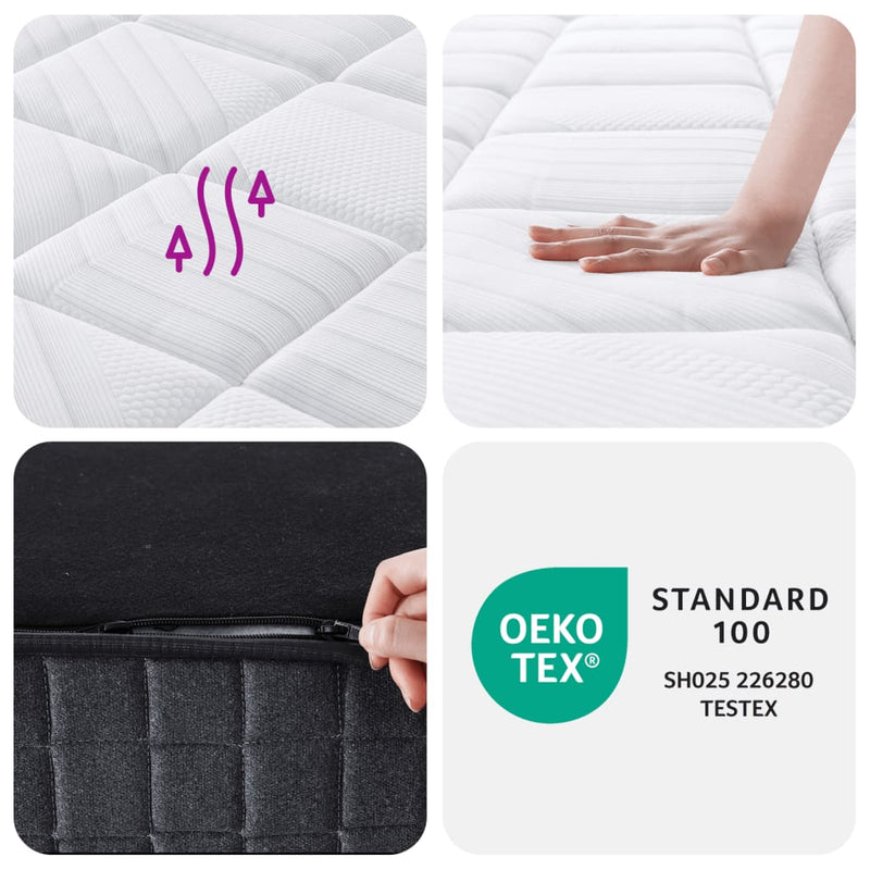 Pocket Spring Mattress Medium Firm 90x190 cm Payday Deals