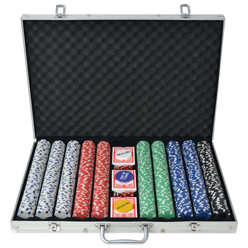 Poker Set with 1000 Chips Aluminium Payday Deals