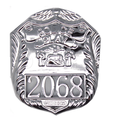 POLICE BADGE Costume Accessory Plastic Silver Fancy Dress Party Officer Cop