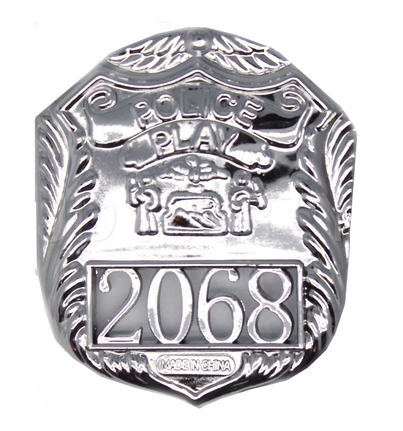 POLICE BADGE Costume Accessory Plastic Silver Fancy Dress Party Officer Cop Payday Deals