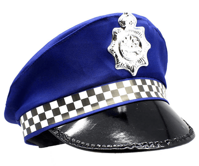 Police Officer Hat Pilot Cop Costume Party Cap Halloween Book Week - Blue Payday Deals