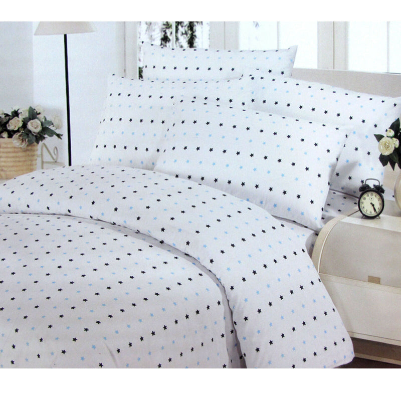 Polyester Cotton Stars Quilt Cover Set Double Payday Deals