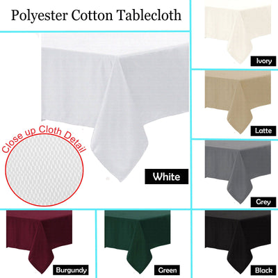 Polyester Cotton Tablecloth Burgundy 180 cm Round Payday Deals