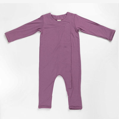 Ponchik Babies + Kids - Magnetic Bamboo Body Suit Onesie - Plum Payday Deals