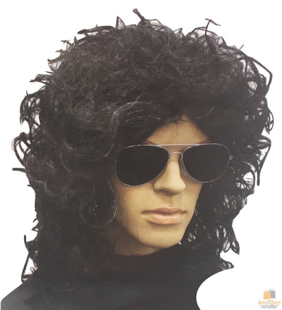 POPSTAR WIG Punk Costume Party Fancy Curly Long Hair Rock 70s 80s Payday Deals