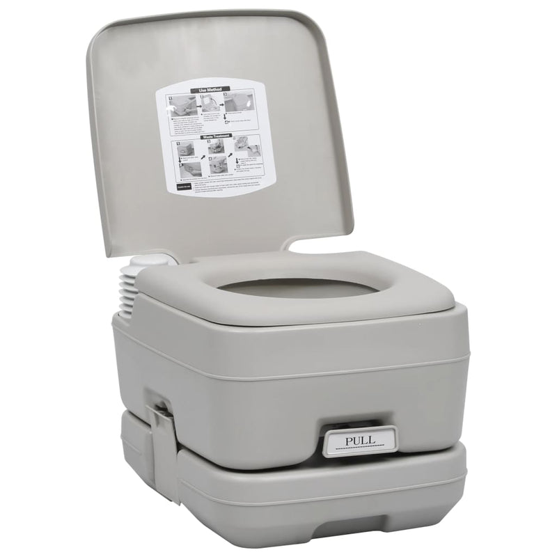 Portable Camping Toilet with Tent 10+10 L Payday Deals