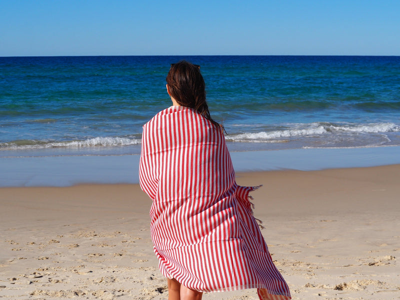 PORTSEA TURKISH COTTON TOWEL - CHERRY Payday Deals