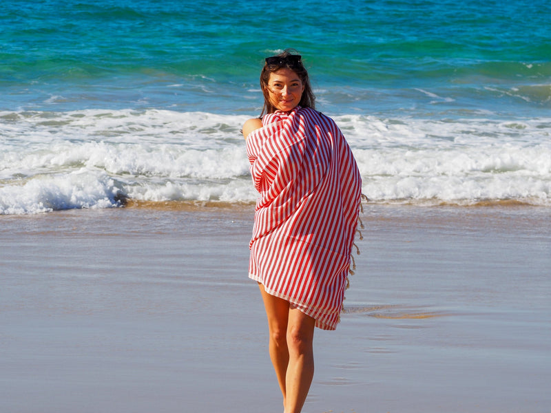 PORTSEA TURKISH COTTON TOWEL - CHERRY Payday Deals