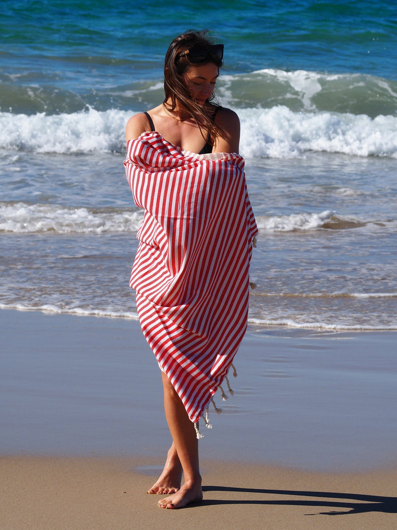 PORTSEA TURKISH COTTON TOWEL - CHERRY Payday Deals