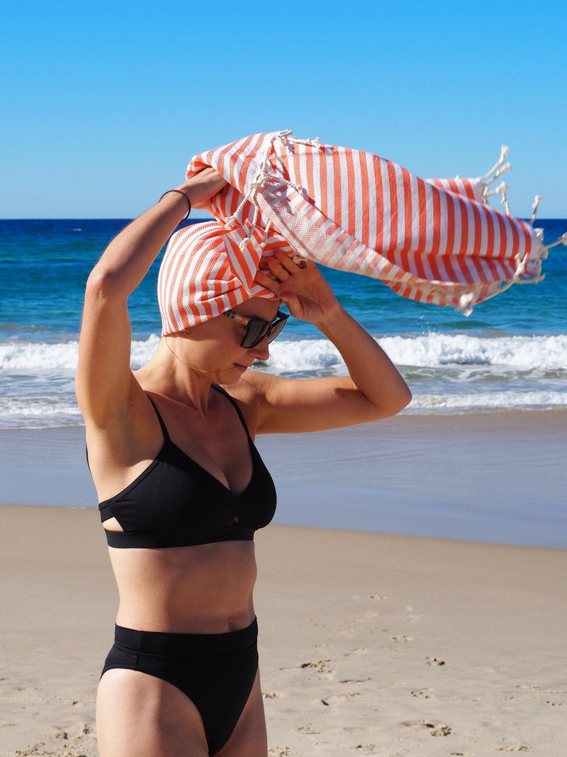 PORTSEA TURKISH COTTON TOWEL - CORAL Payday Deals