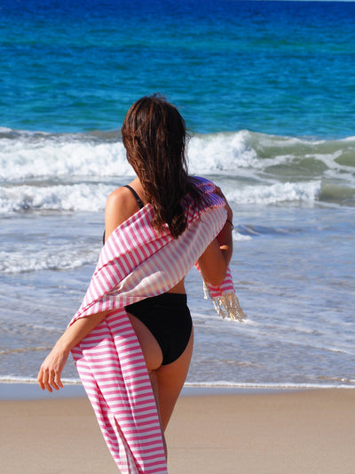 PORTSEA TURKISH COTTON TOWEL - ROSE Payday Deals