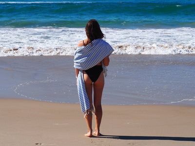 PORTSEA TURKISH COTTON TOWEL - SKY BLUE Payday Deals