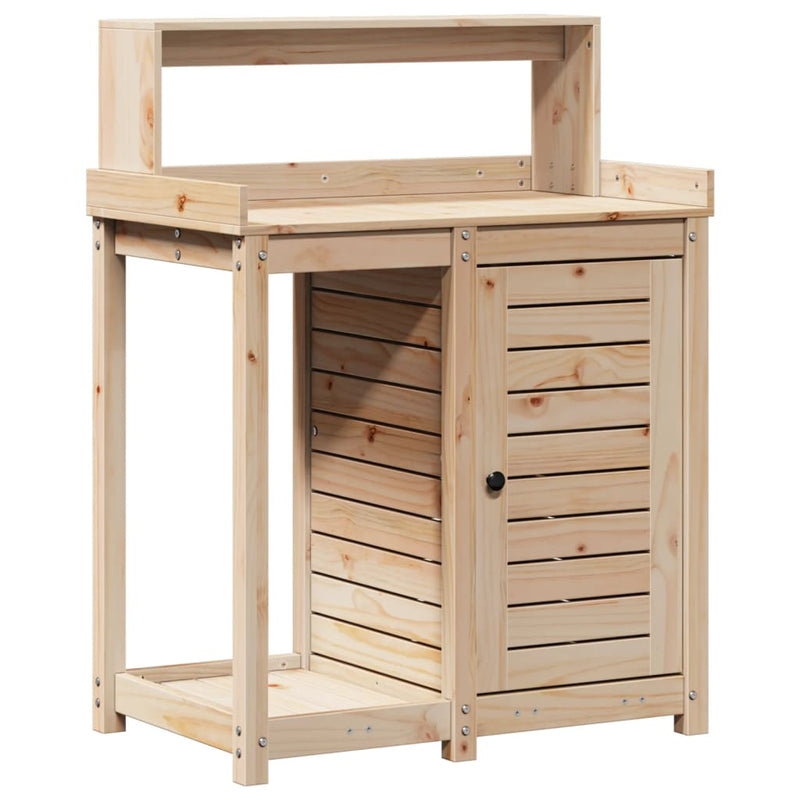 Potting Table with Shelves 82.5x50x109.5 cm Solid Wood Pine Payday Deals