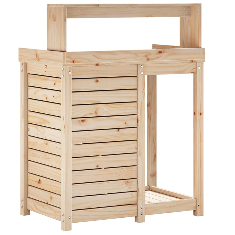 Potting Table with Shelves 82.5x50x109.5 cm Solid Wood Pine Payday Deals
