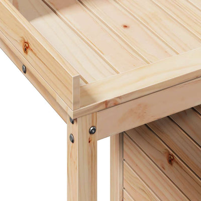 Potting Table with Shelves 82.5x50x109.5 cm Solid Wood Pine Payday Deals