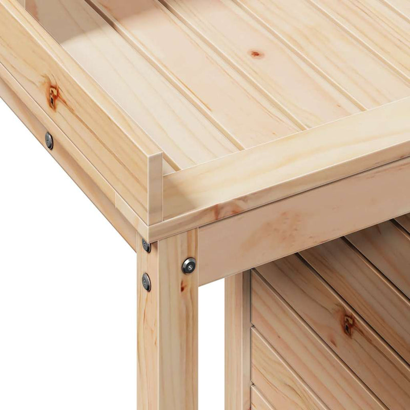 Potting Table with Shelves 82.5x50x109.5 cm Solid Wood Pine Payday Deals