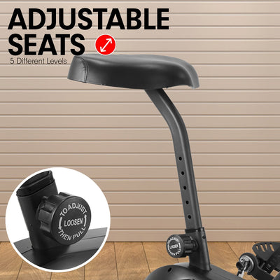 Powertrain Air Resistance Fan Exercise Bike for Cardio - Red Payday Deals