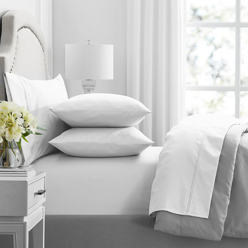 Premium 1000 Thread Count Egyptian Cotton White Sheet Sets by Renee Taylor King Payday Deals