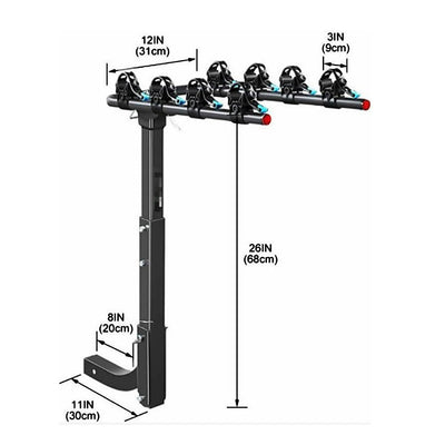 Premium 4-Bike Carrier Rack Hitch Mount Swing Down Bicycle Rack W/ 2" Receiver Payday Deals