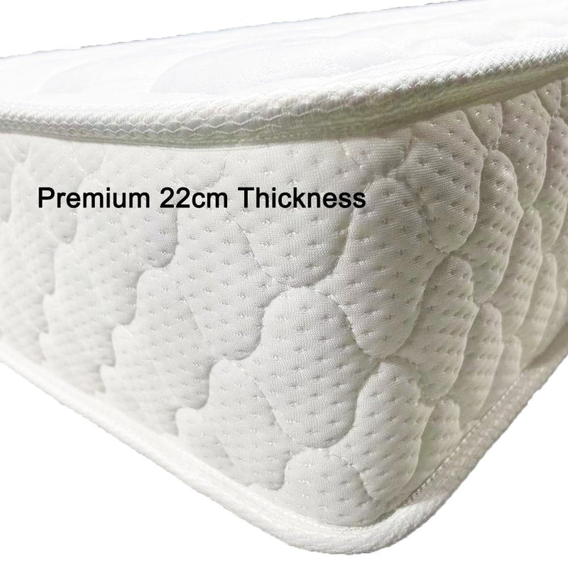 Premium 5 Zone Pocket Spring Foam Mattress Medium Firmness 22cm - King Single Payday Deals