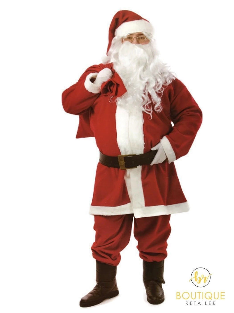 PREMIUM LUXURY ADULT SANTA CLAUS COSTUME Suit Father Xmas Party Outfit Payday Deals