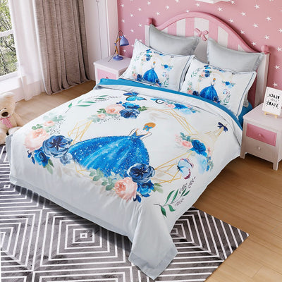 Princess Kids Quilt Cover Set - King Single Size Payday Deals