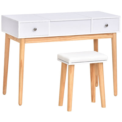 Princess White Dresser Table With Mirror, Stool And Storage Drawers Set Payday Deals