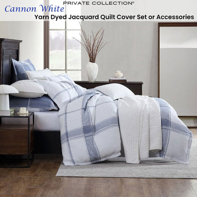 Private Collection Cannon White 100% Cotton Waffle Quilt Cover Set King Payday Deals