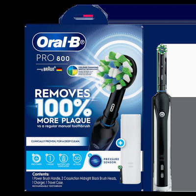 Pro 800 Electric Toothbrush with Travel Case - Black Payday Deals