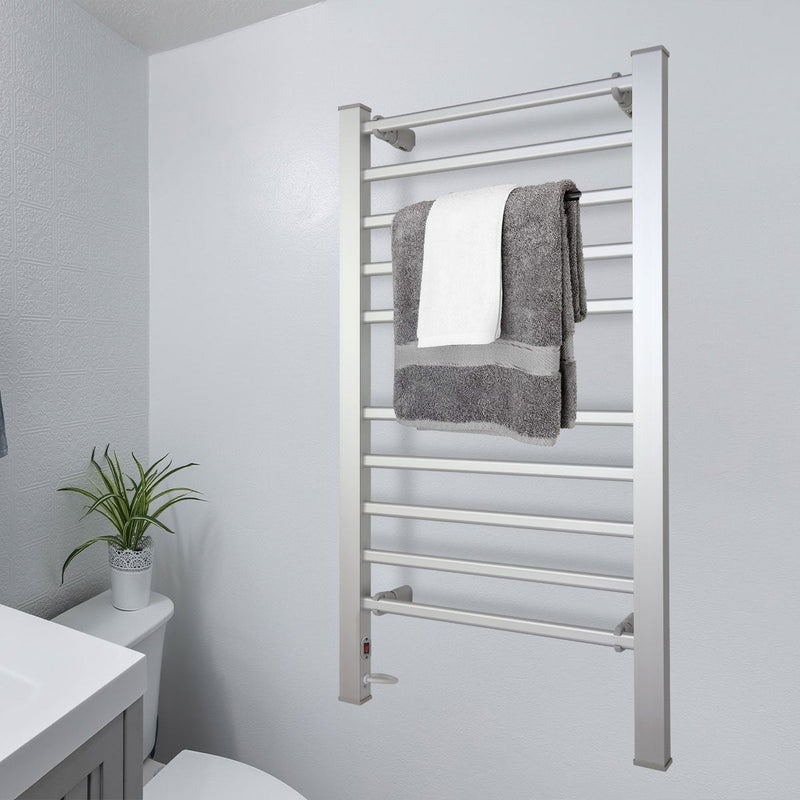 Pronti Heated Towel Rack Electric Bathroom Towel Rails Warmer Ev-160- Silver Payday Deals