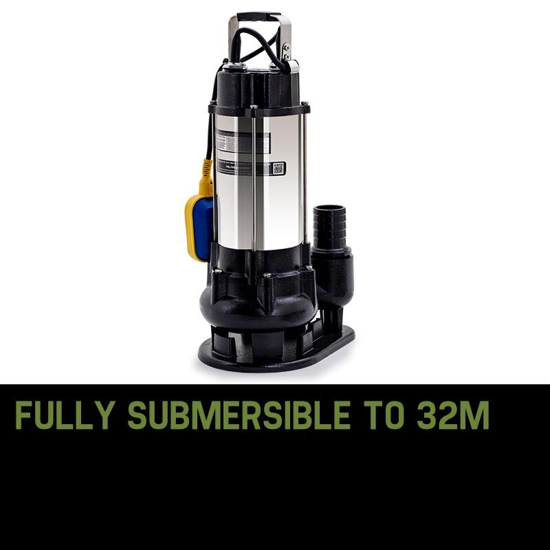 PROTEGE 2250W Submersible Dirty Water Pump Sewage Bore Septic Tank Well Sewerage Payday Deals