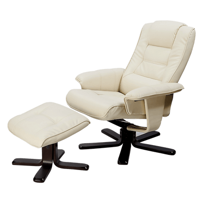 PU Leather Massage Chair Recliner Ottoman Lounge Remote