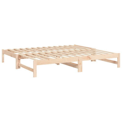 Pull-out Day Bed without Mattress 2x(90x190) cm Solid Wood Pine Payday Deals