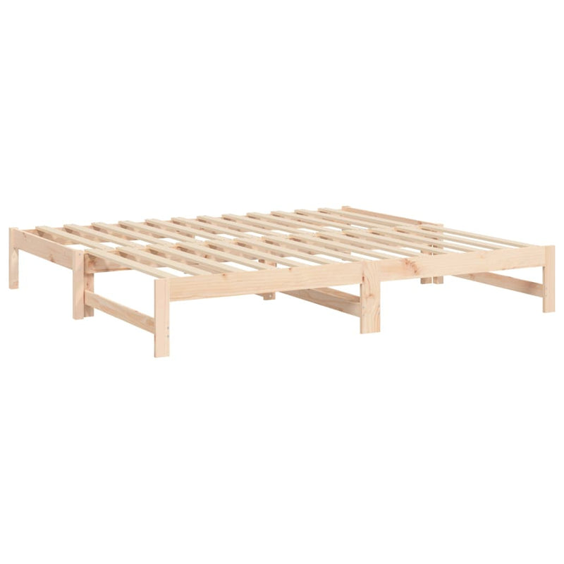 Pull-out Day Bed without Mattress 2x(90x190) cm Solid Wood Pine Payday Deals