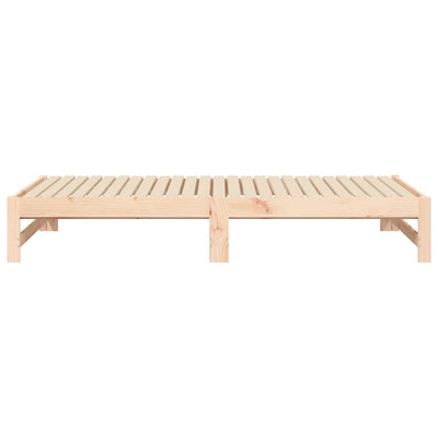 Pull-out Day Bed without Mattress 2x(90x190) cm Solid Wood Pine Payday Deals