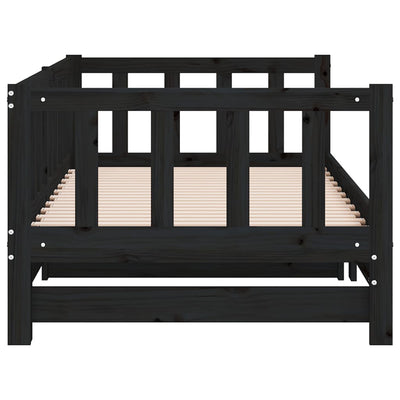 Pull-out Day Bed without Mattress Black 2x(90x190) cm Payday Deals