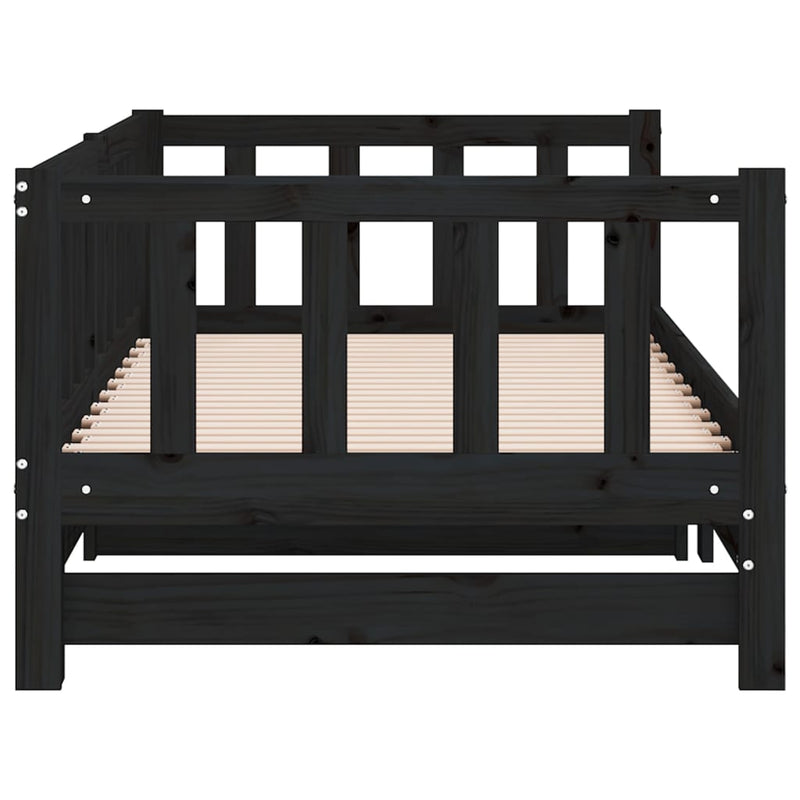 Pull-out Day Bed without Mattress Black 2x(90x190) cm Payday Deals