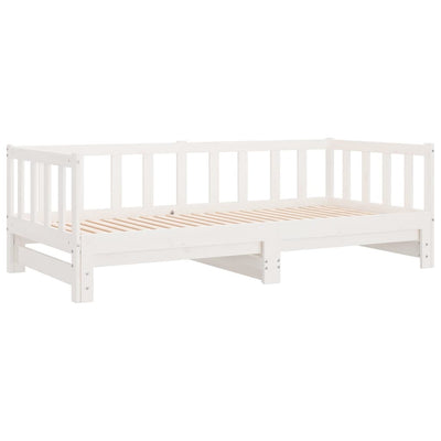 Pull-out Day Bed without Mattress White 2x(90x190) cm Payday Deals