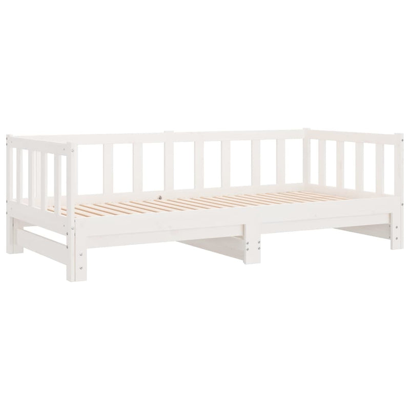Pull-out Day Bed without Mattress White 2x(90x190) cm Payday Deals