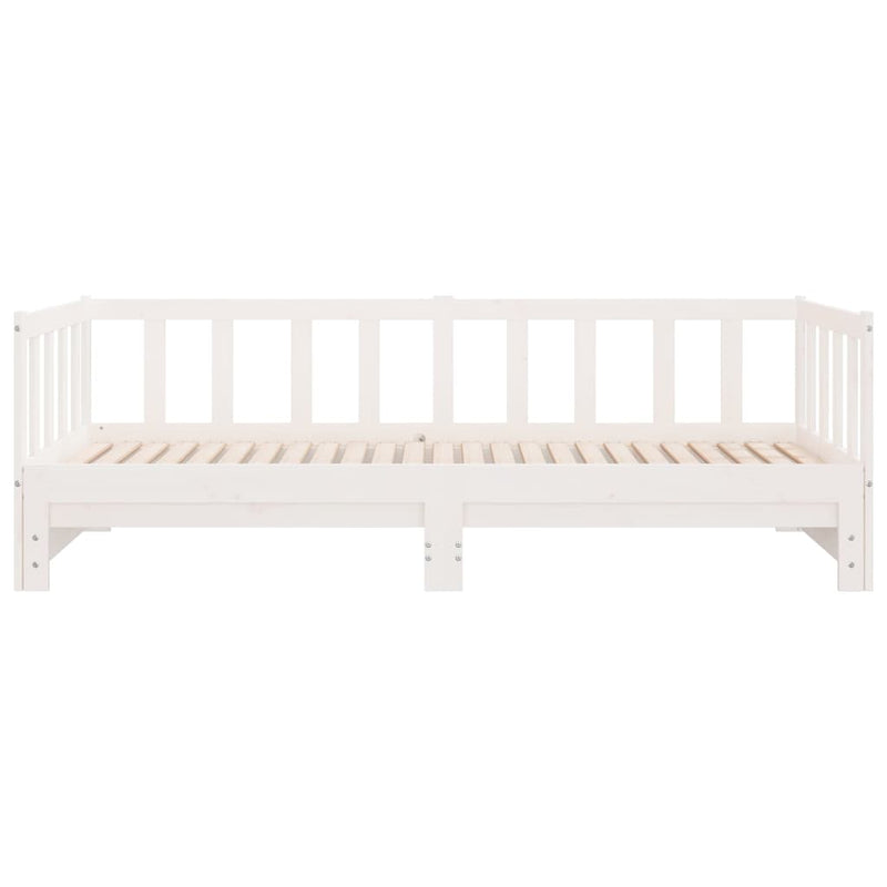 Pull-out Day Bed without Mattress White 2x(90x190) cm Payday Deals