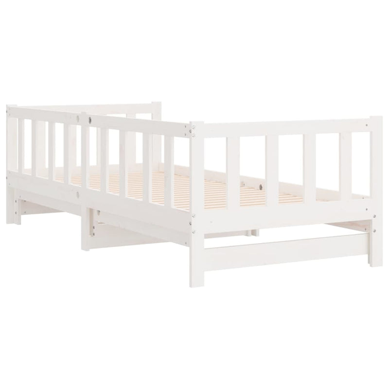 Pull-out Day Bed without Mattress White 2x(90x190) cm Payday Deals