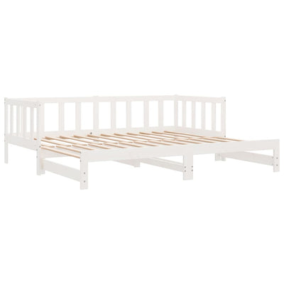 Pull-out Day Bed without Mattress White 2x(90x190) cm Payday Deals