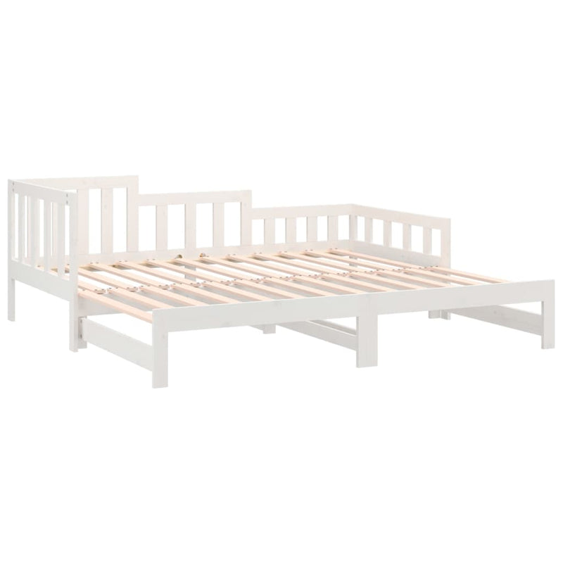 Pull-out Day Bed without Mattress White 2x(90x190) cm Payday Deals