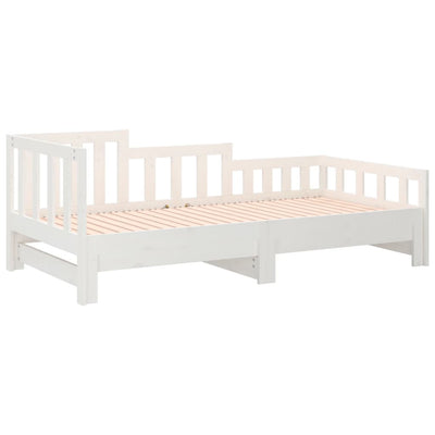 Pull-out Day Bed without Mattress White 2x(90x190) cm Payday Deals