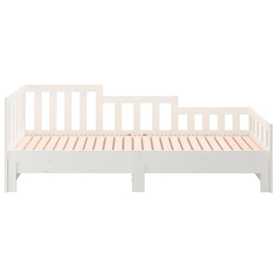 Pull-out Day Bed without Mattress White 2x(90x190) cm Payday Deals