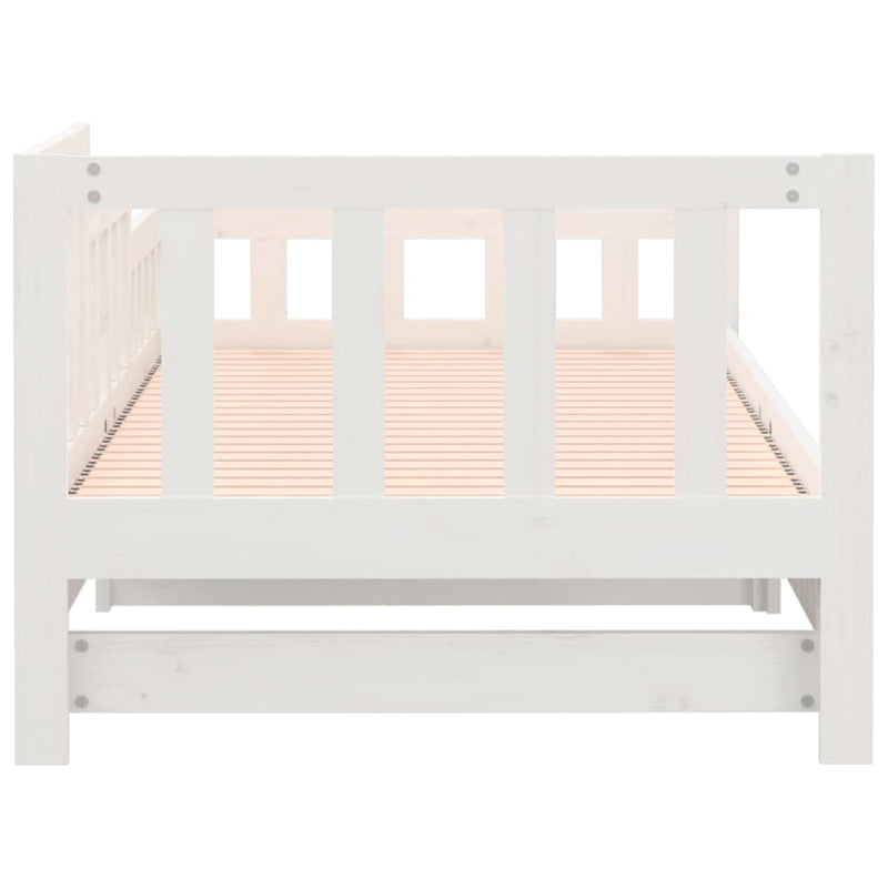 Pull-out Day Bed without Mattress White 2x(90x190) cm Payday Deals