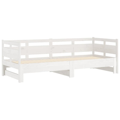 Pull-out Day Bed without Mattress White 2x(90x190) cm Payday Deals