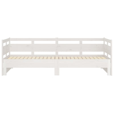 Pull-out Day Bed without Mattress White 2x(90x190) cm Payday Deals